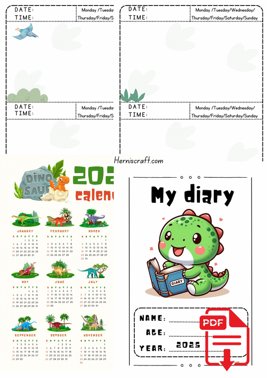 Kids drawing diaries book templates